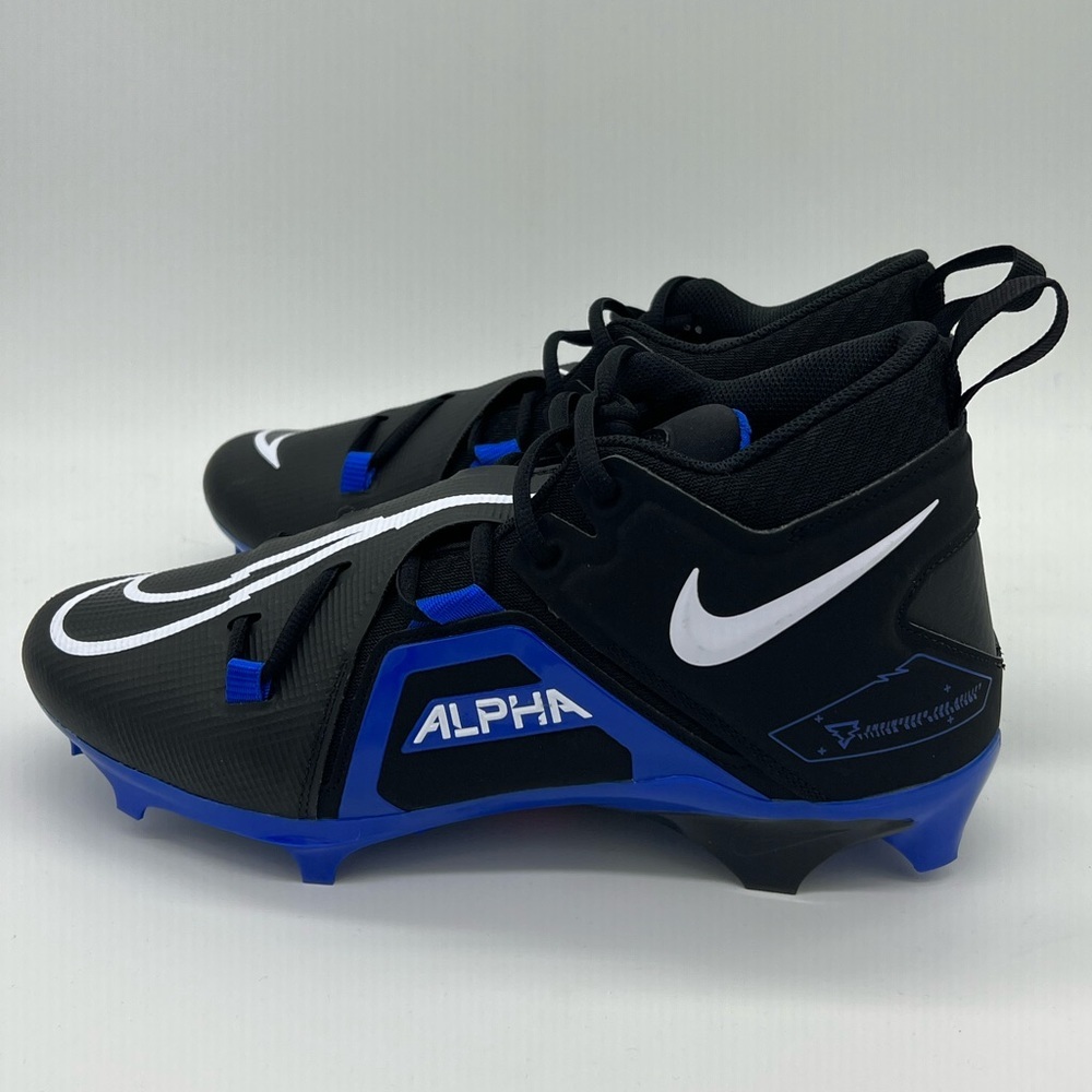 Nike Alpha Menace Pro 3 Football Cleats Black Blue CT6649-007 Men's new no box - Picture 4 of 8